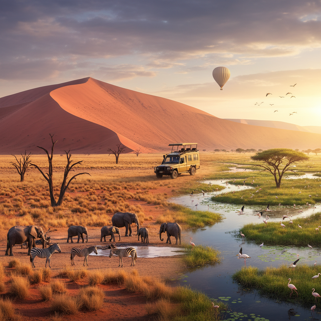 Itinéraire idéal pour un safari namibie botswana