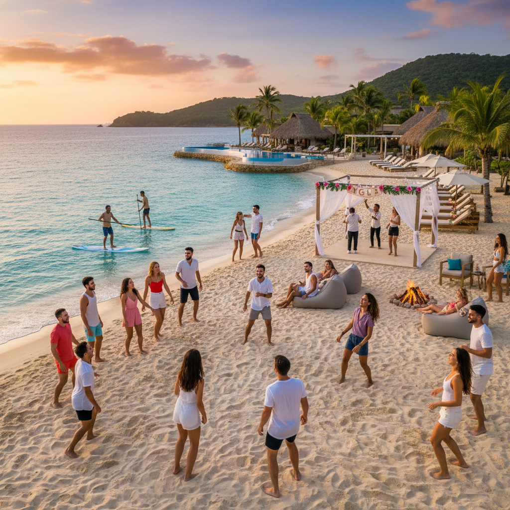 Vacances entre célibataires : activités et animations pour créer des liens